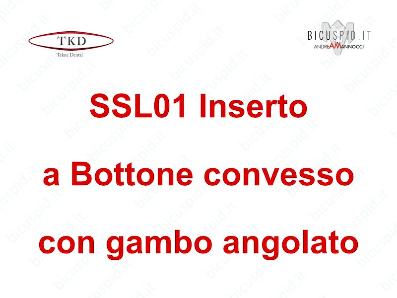 SSL01 Inserto a bottone convesso con gambo angolato