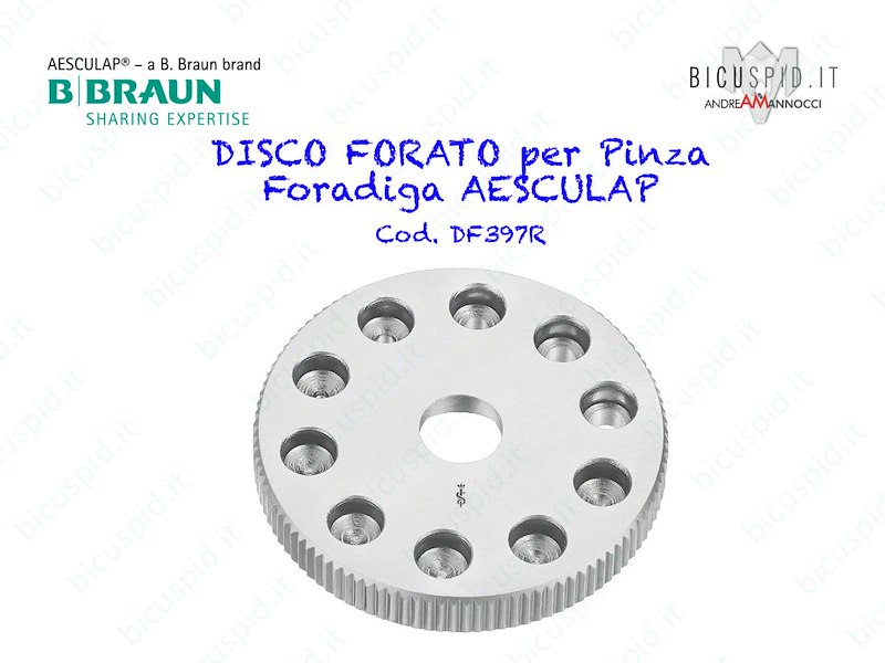 DISCO FORATO DF397R per pinza fora diga Aesculap