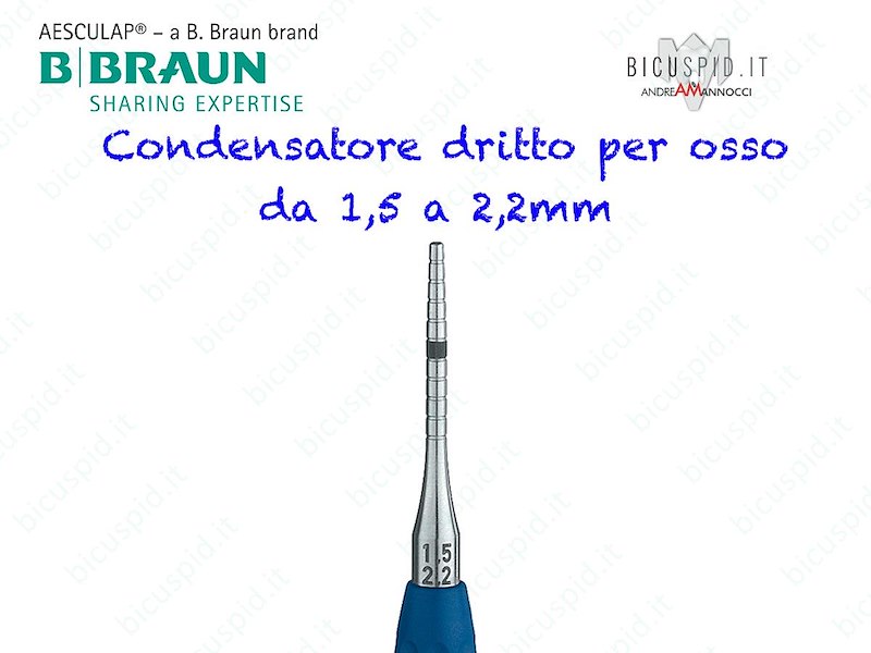 DX530R ERGOPLANT AESCULAP - Condensatore per osso Dritto Misura 1,5-2,2