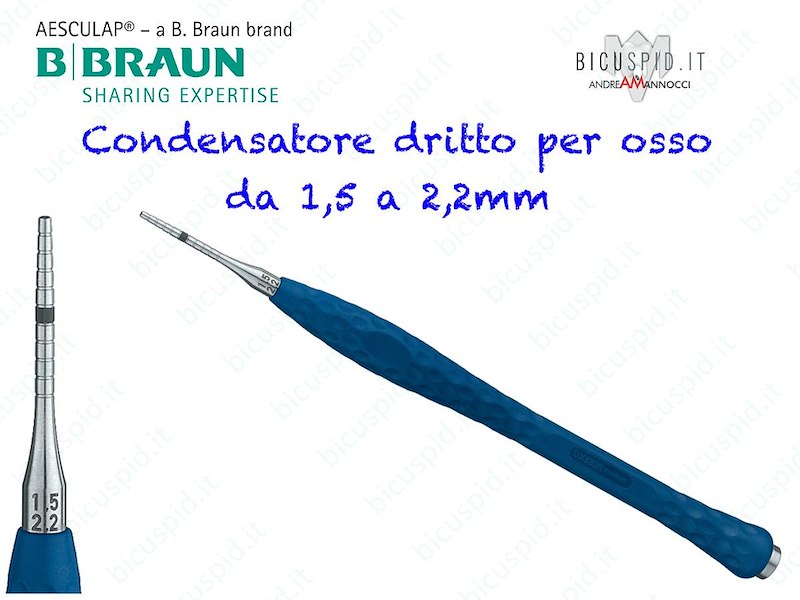 DX530R ERGOPLANT AESCULAP - Condensatore per osso Dritto Misura 1,5-2,2