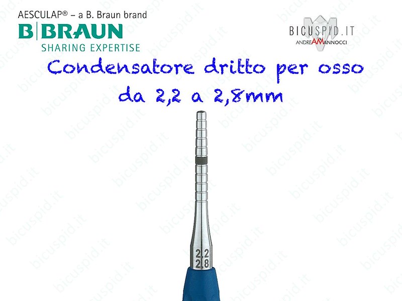 DX531R ERGOPLANT AESCULAP - Condensatore per osso Dritto Misura 2,2-2,8