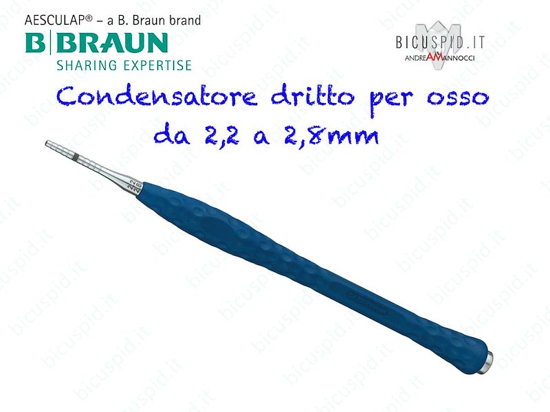 DX531R ERGOPLANT AESCULAP - Condensatore per osso Dritto Misura 2,2-2,8