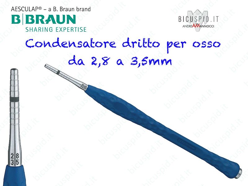 DX532R ERGOPLANT AESCULAP - Condensatore per osso Dritto Misura 2,8-3,5