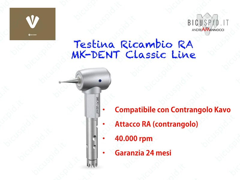 Testina per contrangolo MK-Dent compatibile Kavo per frese RA