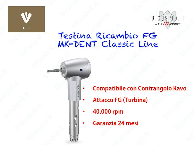 Testina per contrangolo MK-Dent compatibile Kavo per frese FG