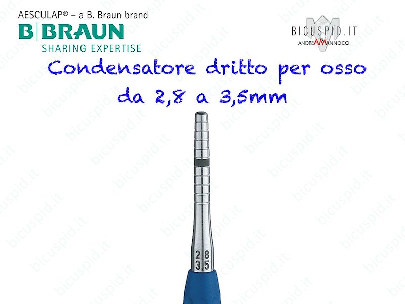 DX533R ERGOPLANT AESCULAP - Condensatore per osso Dritto Misura 3,5-4,2