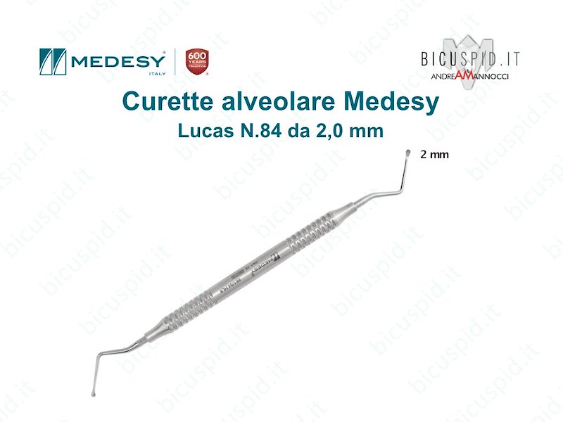 Curette Alveolare da 2 mm Medesy 661/84.HL8