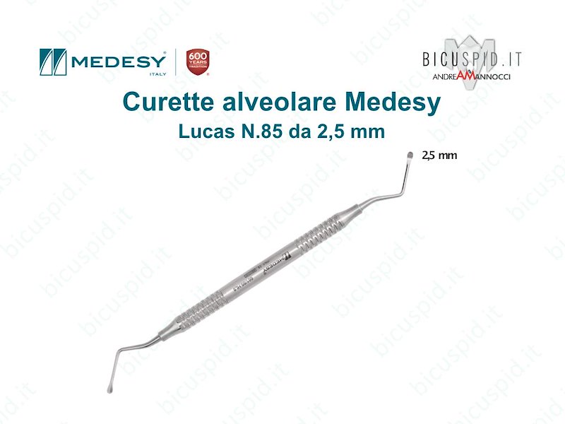 Curette Alveolare da 2,5 mm Medesy 661/85.HL8