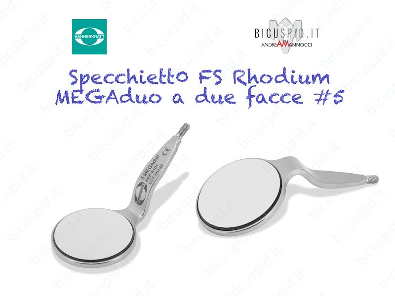 Specchietto a due facce MEGAduo Rodiato misura 5 (24mm) - Box da 6 specchietti 6101 
