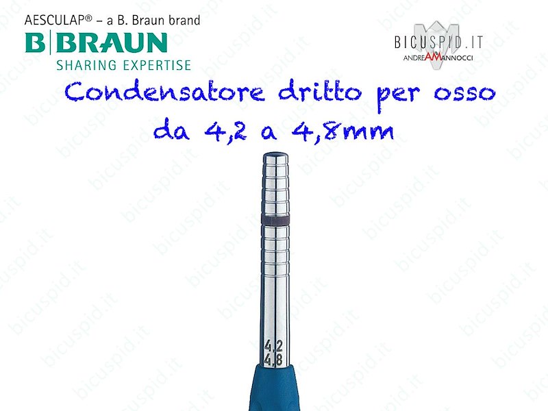 DX534R ERGOPLANT AESCULAP - Condensatore per osso Dritto Misura 4,2-4,8