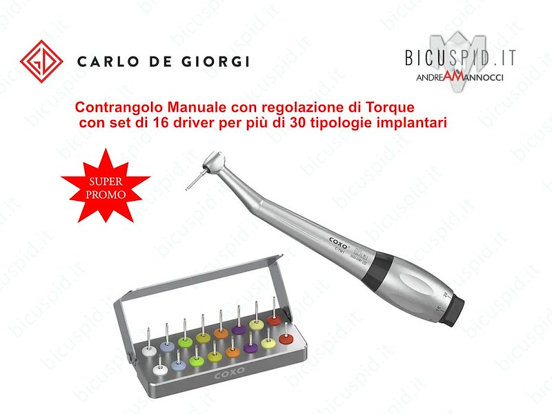 C-TW1 avvitatore protesico manuale e set di 16 driver 342/00