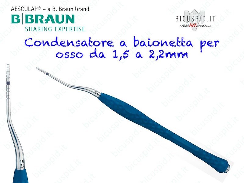 DX535R ERGOPLANT AESCULAP - Condensatore per osso Curvo Misura 1,5-2,2