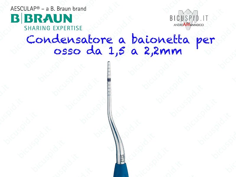 DX535R ERGOPLANT AESCULAP - Condensatore per osso Curvo Misura 1,5-2,2