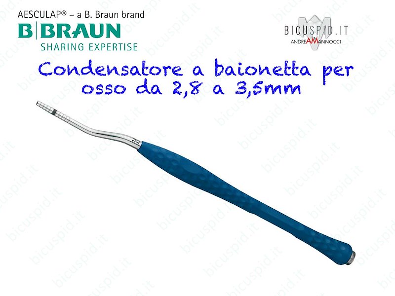 DX537R ERGOPLANT AESCULAP - Condensatore per osso Curvo Misura 2,8-3,5