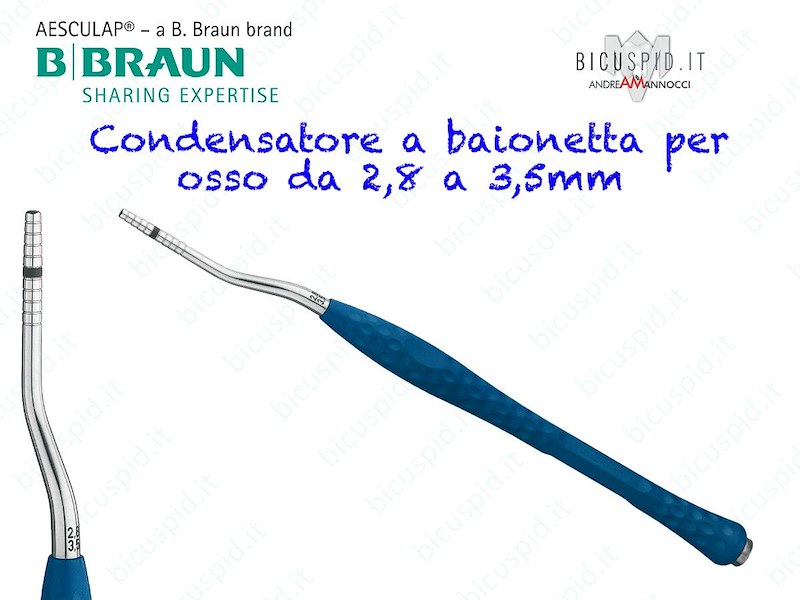 DX537R ERGOPLANT AESCULAP - Condensatore per osso Curvo Misura 2,8-3,5