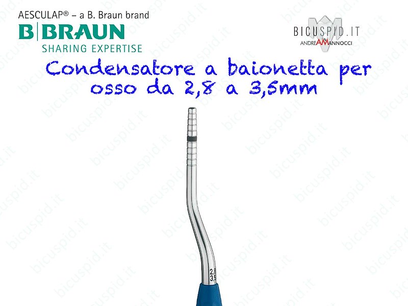 DX537R ERGOPLANT AESCULAP - Condensatore per osso Curvo Misura 2,8-3,5