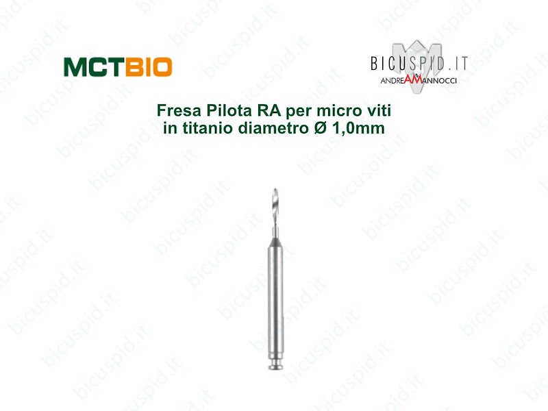 Fresa Pilota Ø 1,0 mm per Micro Viti in titanio MCTBIO