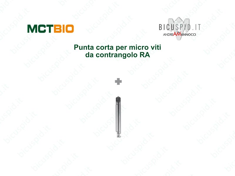 Asta corta RA per avvitare micro viti in titanio MCTBIO