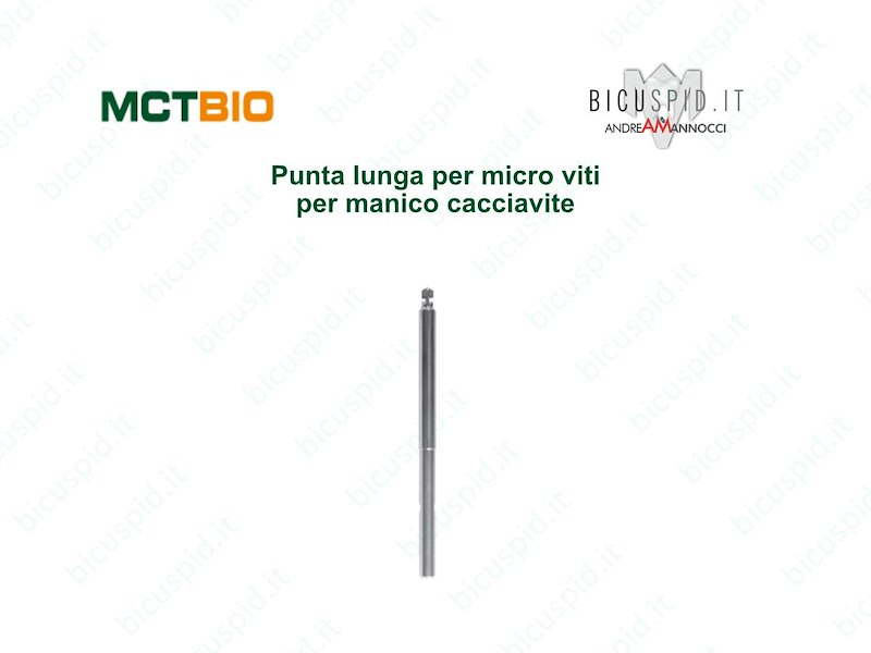 Asta lunga manico cacciavite per micro viti in titanio MCTBIO