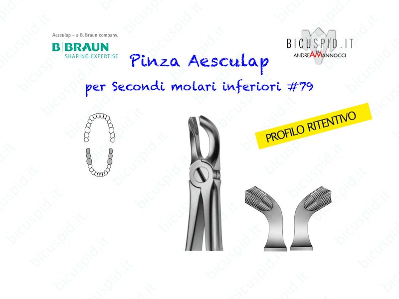 Pinza Aesculap per Secondi Molari inferiori DH778R 