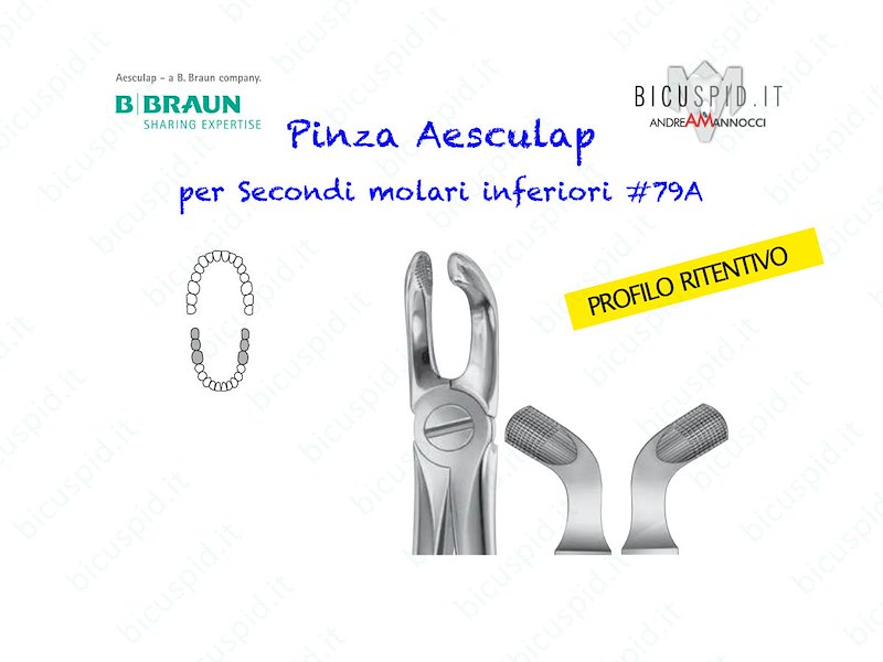 Pinza Aesculap per Secondi Molari inferiori DH779R 