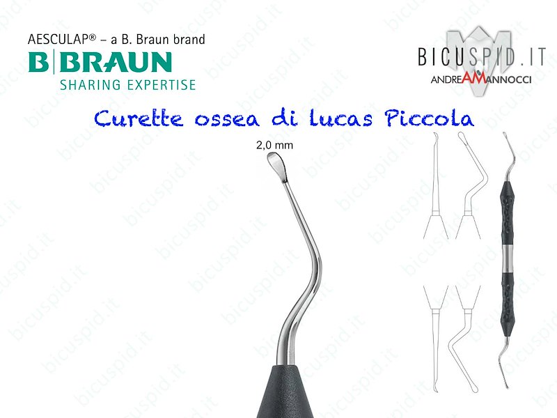 SET  3 CURETTE OSSEE DI LUCAS - AESCULAP