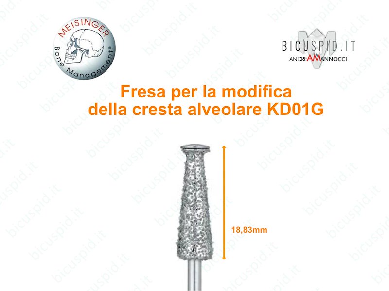 Fresa per la modifica della cresta alveolare KD01G Meisinger