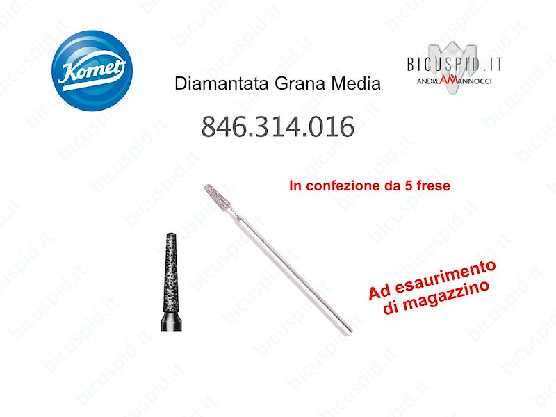 Frese Komet Diamantate Grana Media 846.314.016