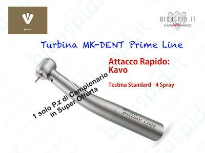 Turbina  PRIME LINE  - Attacco Kavo, Testina Standard con 4 Spray  HP21KL - DI CAMPIONARIO