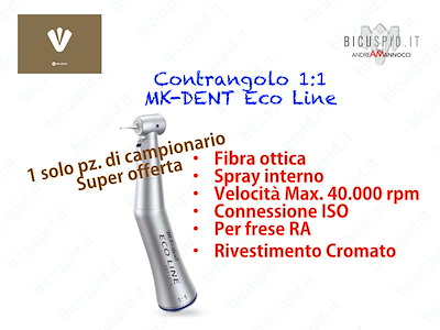 Contrangolo 1:1  Anello Blu, Con Fibra Ottica, per RA - MK-DENT ECO LINE - LE11L - DI CAMPIONARIO