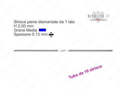 Strisce Blu Diamantate piene H 2,5 mm Grana Media