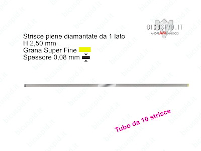 Strisce Gialle Diamantate piene H 2,5 mm Grana Super Fine