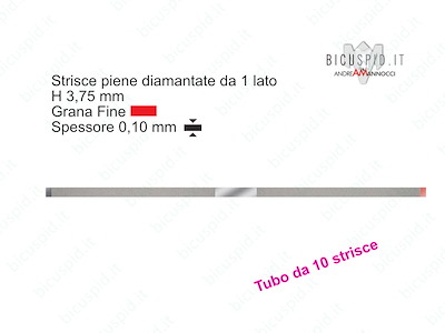 Strisce Rosse Diamantate piene H 3,75 mm Grana Fine