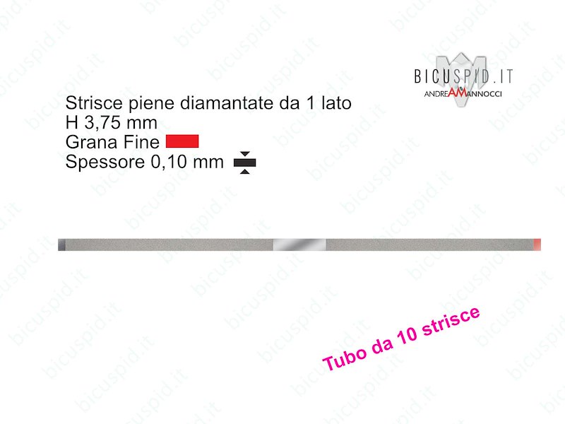 Strisce Rosse Diamantate piene H 3,75 mm Grana Fine