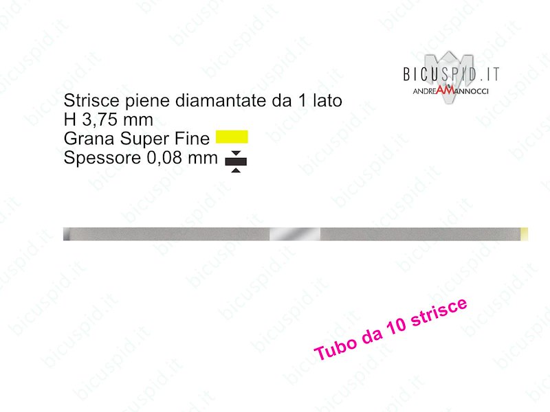 Strisce Gialle Diamantate piene H 3,75 mm Grana Super Fine