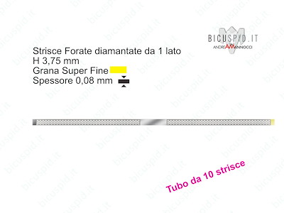 Strisce Gialle Diamantate Forate H 3,75 mm Grana Super Fine