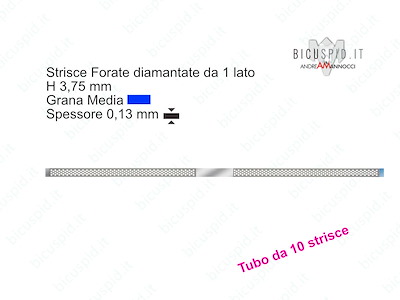 Strisce Blu Diamantate Forate H 3,75 mm Grana Media