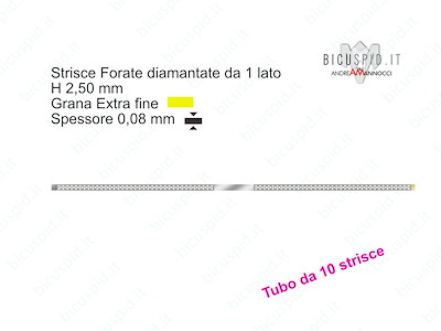 Strisce Gialle Diamantate Forate H 2,5 mm Grana Super Fine