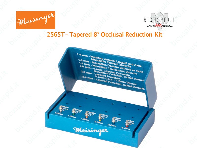 Kit Tapered 8° per la riduzione Occlusale Meisinger 2565T