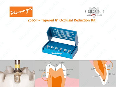 Kit Tapered 8° per la riduzione Occlusale Meisinger 2565T