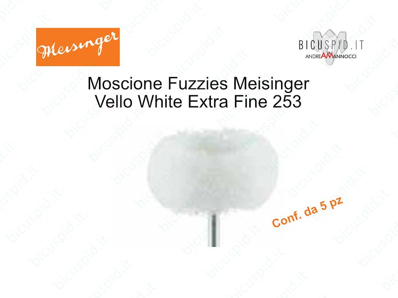 Moscioni lucidanti Fuzzies MEISINGER 253-  Vello White, Extra-Fine