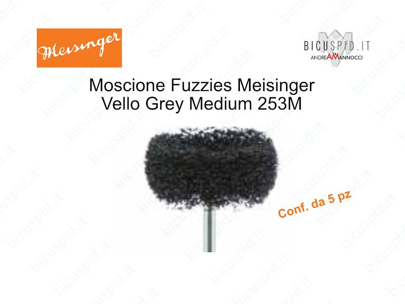 Moscioni lucidanti Fuzzies MEISINGER 253M-  Vello Grey, medium