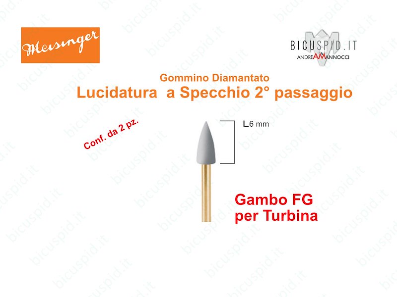 Gommini Diamantati 2° PASSAGGIO per Lucidatura Compositi 9767F  Meisinger
