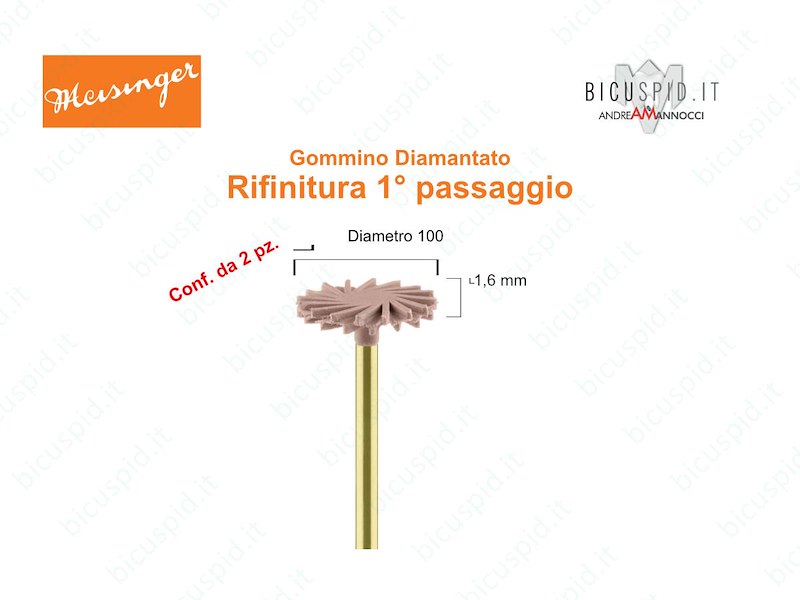 Gommini Diamantati 1° PASSAGGIO per Lucidatura Compositi 9769M  Meisinger