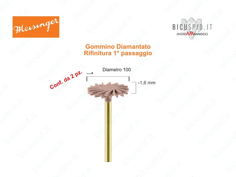 Gommini Diamantati 1° PASSAGGIO per Lucidatura Compositi 9769M  Meisinger
