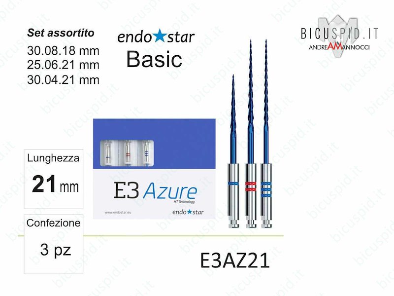 Set Endostar E3 Azure Basic 21mm E3AZ21