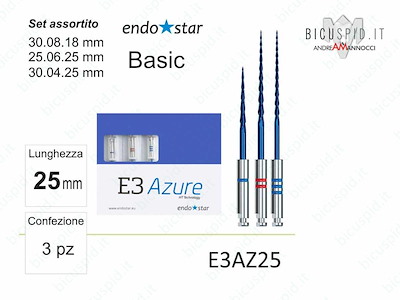 Set Endostar E3 Azure Basic 25 mm E3AZ25