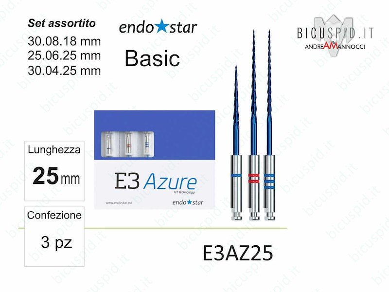 Set Endostar E3 Azure Basic 25 mm E3AZ25