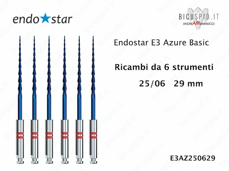 Endostar E3 Azure Basic RICAMBI da 6 strumenti