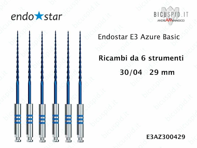 Endostar E3 Azure Basic RICAMBI da 6 strumenti